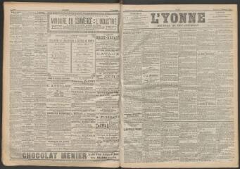3 vues - L\'Yonne : journal du département, n° 277, vendredi 1 décembre 1899 (ouvre la visionneuse)