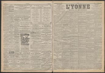 3 vues - L\'Yonne : journal du département, n° 303, jeudi 28 décembre 1899 (ouvre la visionneuse)