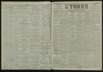 3 vues - L\'Yonne, journal du département, n° 7, mardi 9 janvier 1900 (ouvre la visionneuse)