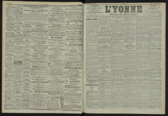 3 vues - L\'Yonne, journal du département, n° 20, jeudi 25 janvier 1900 (ouvre la visionneuse)
