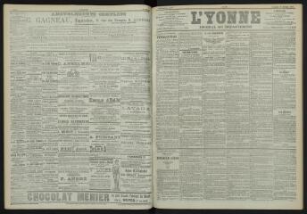 3 vues - L\'Yonne, journal du département, n° 39, vendredi 16 février 1900 (ouvre la visionneuse)
