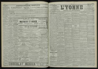 3 vues - L\'Yonne, journal du département, n° 62, vendredi 16 mars 1900 (ouvre la visionneuse)