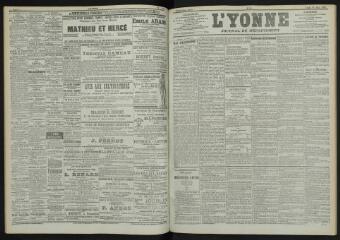 3 vues - L\'Yonne, journal du département, n° 64, lundi 19 mars 1900 (ouvre la visionneuse)