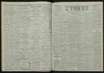 3 vues - L\'Yonne, journal du département, n° 70, mardi 27 mars 1900 (ouvre la visionneuse)