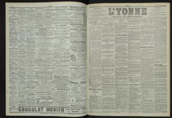 3 vues - L\'Yonne, journal du département, n° 74, samedi 31 mars 1900 (ouvre la visionneuse)