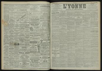 3 vues - L\'Yonne, journal du département, n° 84, jeudi 12 avril 1900 (ouvre la visionneuse)
