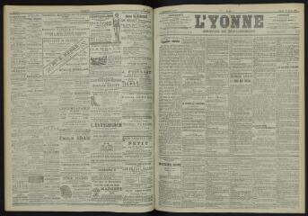 3 vues - L\'Yonne, journal du département, n° 97, samedi 28 avril 1900 (ouvre la visionneuse)