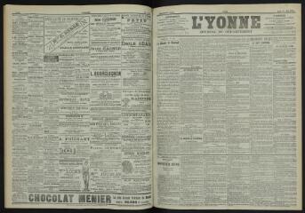 3 vues - L\'Yonne, journal du département, n° 99, mardi 1 mai 1900 (ouvre la visionneuse)