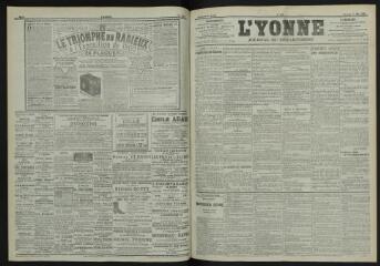3 vues - L\'Yonne, journal du département, n° 100, mercredi 2 mai 1900 (ouvre la visionneuse)