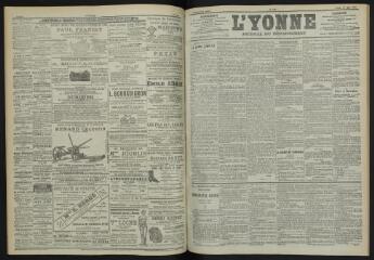 3 vues - L\'Yonne, journal du département, n° 121, lundi 28 mai 1900 (ouvre la visionneuse)
