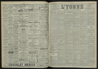 3 vues - L\'Yonne, journal du département, n° 137, samedi 16 juin 1900 (ouvre la visionneuse)
