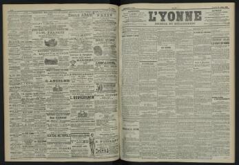 3 vues - L\'Yonne, journal du département, n° 160, vendredi 13 juillet 1900 (ouvre la visionneuse)