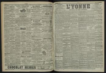 3 vues - L\'Yonne, journal du département, n° 170, jeudi 26 juillet 1900 (ouvre la visionneuse)