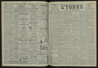 3 vues - L\'Yonne, journal du département, n° 187, vendredi 17 août 1900 (ouvre la visionneuse)