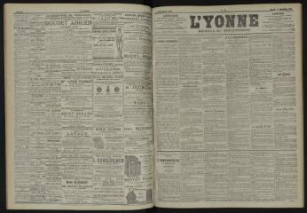 3 vues - L\'Yonne, journal du département, n° 265, samedi 17 novembre 1900 (ouvre la visionneuse)