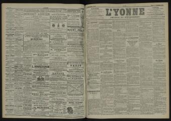 3 vues - L\'Yonne, journal du département, n° 277, samedi 1 décembre 1900 (ouvre la visionneuse)