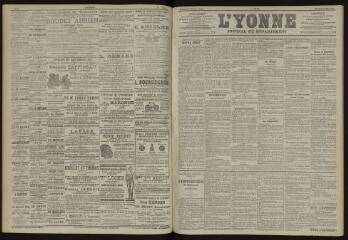 3 vues - L\'Yonne, journal du département, n° 54, mercredi 6 mars 1901 (ouvre la visionneuse)