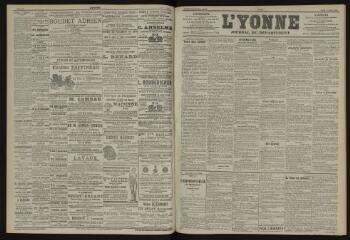 3 vues - L\'Yonne, journal du département, n° 55, jeudi 7 mars 1901 (ouvre la visionneuse)