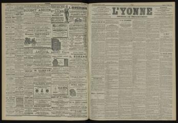 3 vues - L\'Yonne, journal du département, n° 63, samedi 16 mars 1901 (ouvre la visionneuse)