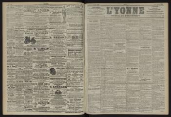 3 vues - L\'Yonne, journal du département, n° 67, jeudi 21 mars 1901 (ouvre la visionneuse)