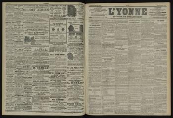 3 vues - L\'Yonne, journal du département, n° 81, samedi 6 avril 1901 (ouvre la visionneuse)