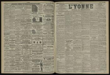 3 vues - L\'Yonne, journal du département, n° 87, lundi 15 avril 1901 (ouvre la visionneuse)