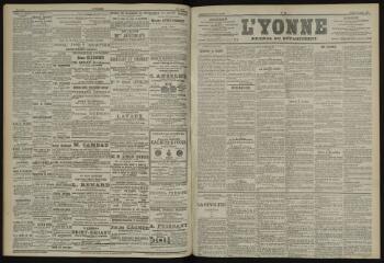 3 vues - L\'Yonne, journal du département, n° 96, jeudi 25 avril 1901 (ouvre la visionneuse)
