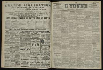 3 vues - L\'Yonne, journal du département, n° 127, lundi 3 juin 1901 (ouvre la visionneuse)