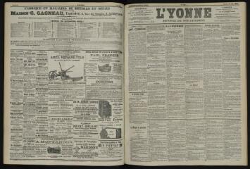 3 vues - L\'Yonne, journal du département, n° 138, samedi 15 juin 1901 (ouvre la visionneuse)