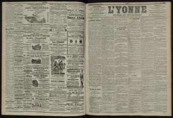 3 vues - L\'Yonne, journal du département, n° 154, jeudi 4 juillet 1901 (ouvre la visionneuse)