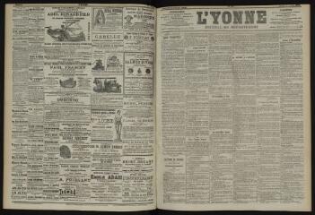 3 vues - L\'Yonne, journal du département, n° 174, samedi 27 juillet 1901 (ouvre la visionneuse)