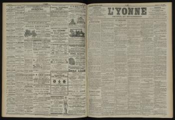 3 vues - L\'Yonne, journal du département, n° 190, samedi 17 août 1901 (ouvre la visionneuse)