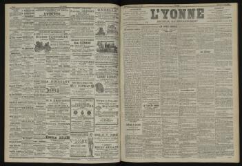 3 vues - L\'Yonne, journal du département, n° 192, mardi 20 août 1901 (ouvre la visionneuse)
