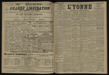 3 vues - L\'Yonne, journal du département, n° 245, lundi 21 octobre 1901 (ouvre la visionneuse)