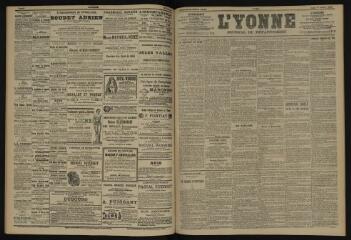 3 vues - L\'Yonne, journal du département, n° 251, lundi 28 octobre 1901 (ouvre la visionneuse)