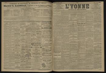 3 vues - L\'Yonne, journal du département, n° 256, lundi 4 novembre 1901 (ouvre la visionneuse)