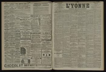 2 vues - L\'Yonne, journal du département, n° 38, samedi 15 février 1902 (ouvre la visionneuse)