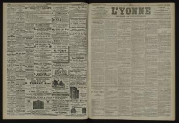 3 vues - L\'Yonne, journal du département, n° 43, vendredi 21 février 1902 (ouvre la visionneuse)