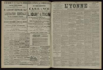 3 vues - L\'Yonne, journal du département, n° 55, samedi 8 mars 1902 (ouvre la visionneuse)