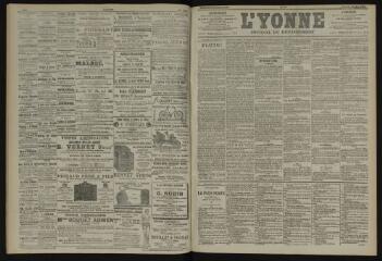 3 vues - L\'Yonne, journal du département, n° 60, vendredi 14 mars 1902 (ouvre la visionneuse)