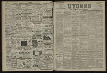 3 vues - L\'Yonne, journal du département, n° 63, mardi 18 mars 1902 (ouvre la visionneuse)