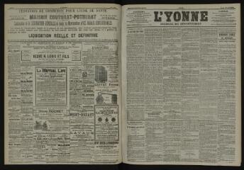 3 vues - L\'Yonne, journal du département, n° 84, lundi 14 avril 1902 (ouvre la visionneuse)