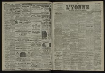 3 vues - L\'Yonne, journal du département, n° 85, mardi 15 avril 1902 (ouvre la visionneuse)