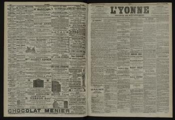 3 vues - L\'Yonne, journal du département, n° 92, mercredi 23 avril 1902 (ouvre la visionneuse)
