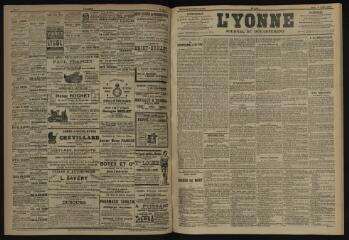 3 vues - L\'Yonne, journal du département, n° 153, lundi 7 juillet 1902 (ouvre la visionneuse)