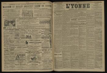3 vues - L\'Yonne, journal du département, n° 158, samedi 12 juillet 1902 (ouvre la visionneuse)