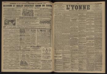 3 vues - L\'Yonne, journal du département, n° 159, mardi 15 juillet 1902 (ouvre la visionneuse)