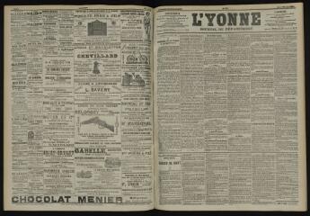2 vues - L\'Yonne, journal du département, n° 193, mardi 26 août 1902 (ouvre la visionneuse)