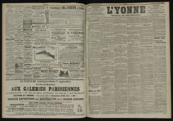 3 vues - L\'Yonne, journal du département, n° 198, lundi 1 septembre 1902 (ouvre la visionneuse)