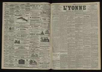 3 vues - L\'Yonne, journal du département, n° 213, jeudi 18 septembre 1902 (ouvre la visionneuse)
